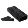 RS PRO Black Anodised Aluminium Instrument Case 40 mm Height x 200 mm Length x 81.4 mm Width 468-7140