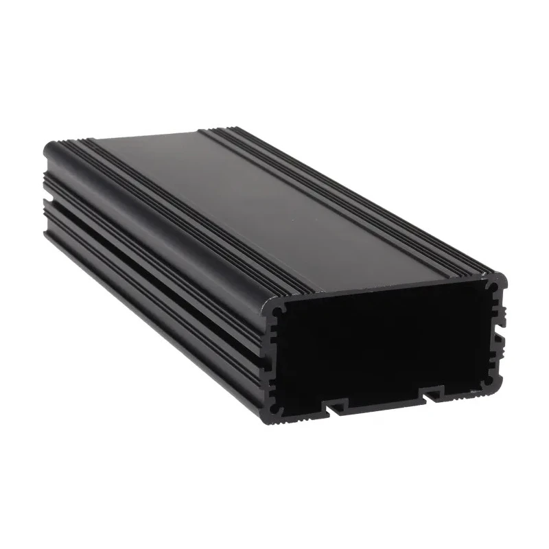 RS PRO Black Anodised Aluminium Instrument Case 40 mm Height x 200 mm Length x 81.4 mm Width 468-7140