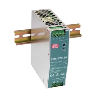 RS PRO EDR Switched Mode DIN Rail Power Supply 264V AC Input 28V DC, 5 A Output, 120 W EDR-120-24