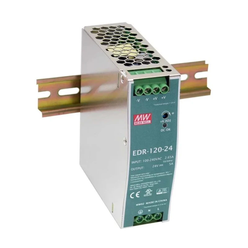 RS PRO EDR Switched Mode DIN Rail Power Supply 264V AC Input 28V DC, 5 A Output, 120 W EDR-120-24