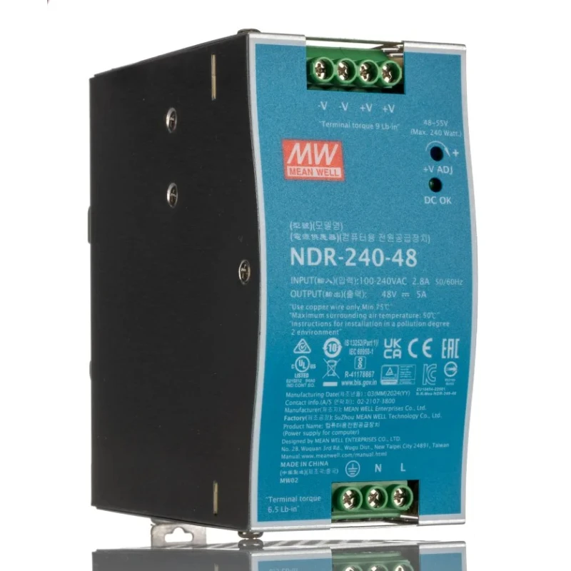 RS PRO DIN Rail Switched Mode Power Supply 48 V dc, 5 A, 240 W NDR-240-48