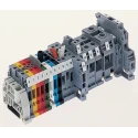 Entrelec SNA Series DIN Rail Terminal Block Blue 10mm² 1-Level 18 Positions Screw Termination 1kV AC 57A 1SNA125120R1100