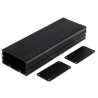 RS PRO Black Anodised Aluminium Instrument Case 40 mm Height, 81.4 mm Width, 225 mm Length 468-7162