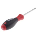 Wiha Pozidriv Screwdriver PZ2 Tip 100 mm Blade Bi-Material Handle 218mm Overall 00772