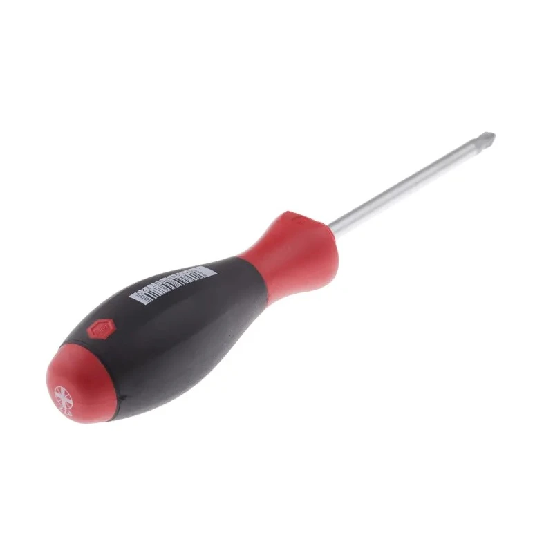 Wiha Pozidriv Screwdriver PZ2 Tip 100 mm Blade Bi-Material Handle 218mm Overall 00772