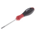 Wiha Pozidriv Screwdriver, PZ1 Tip, 80 mm Blade Length, 191 mm Overall Length, Bi-Material Handle, Chrome Vanadium 00770