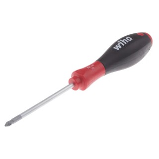 Wiha Pozidriv Screwdriver, PZ1 Tip, 80 mm Blade Length, 191 mm Overall Length, Bi-Material Handle, Chrome Vanadium 00770