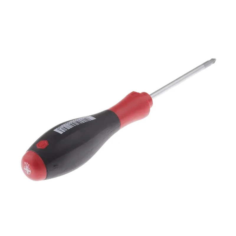 Wiha Pozidriv Screwdriver, PZ1 Tip, 80 mm Blade Length, 191 mm Overall Length, Bi-Material Handle, Chrome Vanadium 00770