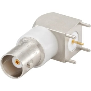 Rosenberger 51 Series Coaxial Connector PCB Female BNC 50 Ω Right Angle Body Through Hole 51K204-400A5