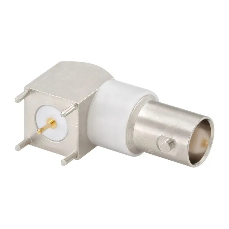 Rosenberger 51 Series Coaxial Connector PCB Female BNC 50 Ω Right Angle Body Through Hole 51K204-400A5