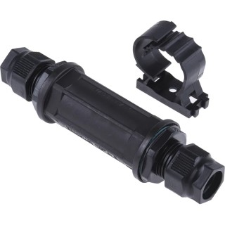 RS PRO Black Nylon Junction Box IP68 5 Terminals IECEx 130 mm Length 32 mm Height IP68 Rated IP68