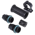 RS PRO Black Nylon Junction Box IP68 5 Terminals IECEx 130 mm Length 32 mm Height IP68 Rated IP68