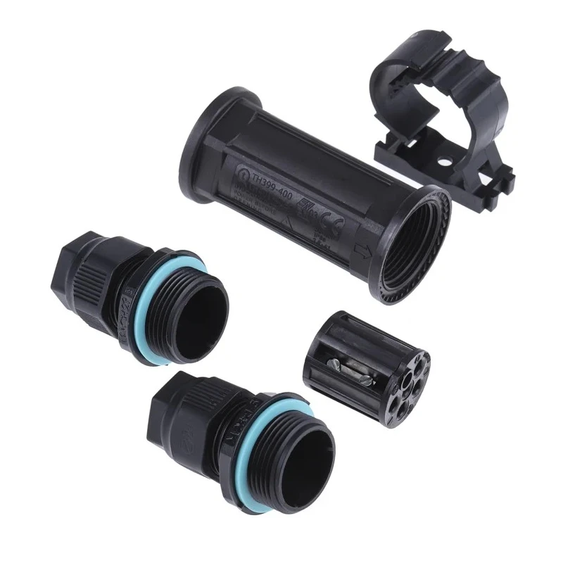 RS PRO Black Nylon Junction Box IP68 5 Terminals IECEx 130 mm Length 32 mm Height IP68 Rated IP68