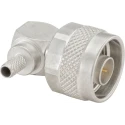 Rosenberger N Series Coaxial Connector Cable Male, 50 Ω, Right Angle Body 53S205-308N5