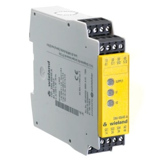 Wieland SNA 4063K 115V AC Safety Relay with 3 Safety Contacts and 1 Auxiliary Contact R1.188.1450.0