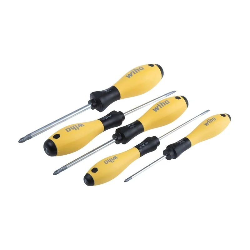 Wiha Phillips Slotted Standard Screwdriver Set 5-Piece ESD Safe, IEC 61340-5-1, Germany 27252