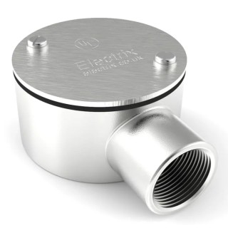 RS PRO Conduit Satin Conduit Fitting 25 mm Nominal Size M4 Thread 316 Stainless Steel IP67 Rating 471-1237
