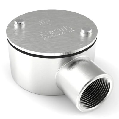 RS PRO Conduit Satin Conduit Fitting 25 mm Nominal Size M4 Thread 316 Stainless Steel IP67 Rating 471-1237