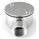 RS PRO Conduit Satin Conduit Fitting 25 mm Nominal Size M4 Thread 316 Stainless Steel IP67 Rating 471-1237