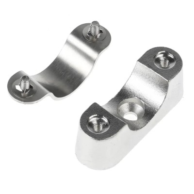 RS PRO Silver 316 Stainless Steel Cable Clip Saddle Clamp 25 mm Maximum Bundle Diameter Screw Fixing 56 mm Length 471-1316