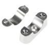 RS PRO Silver 316 Stainless Steel Cable Clip Saddle Clamp 25 mm Maximum Bundle Diameter Screw Fixing 56 mm Length 471-1316