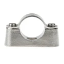RS PRO Silver 316 Stainless Steel Cable Clip Saddle Clamp 25 mm Maximum Bundle Diameter Screw Fixing 56 mm Length 471-1316