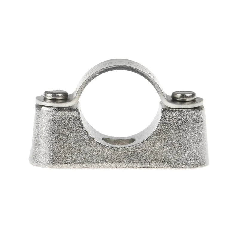 RS PRO Silver 316 Stainless Steel Cable Clip Saddle Clamp 25 mm Maximum Bundle Diameter Screw Fixing 56 mm Length 471-1316
