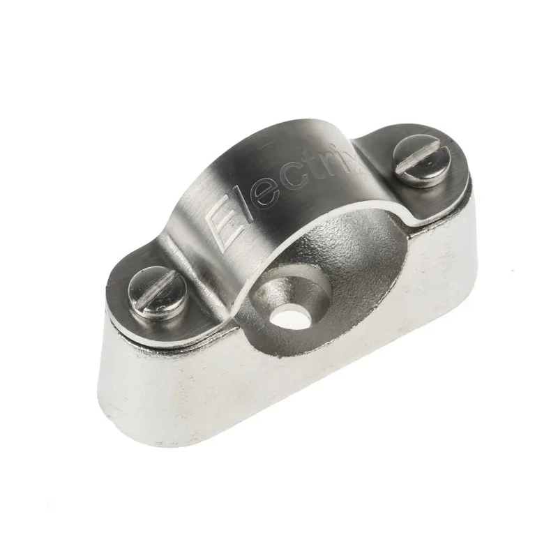 RS PRO Silver 316 Stainless Steel Cable Clip Saddle Clamp 25 mm Maximum Bundle Diameter Screw Fixing 56 mm Length 471-1316