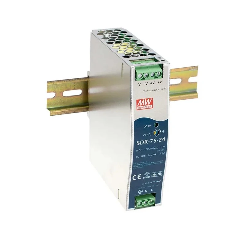 MEAN WELL SDR Series 75W 55V DC 1.6A Switched Mode DIN Rail Power Supply SDR-75-48