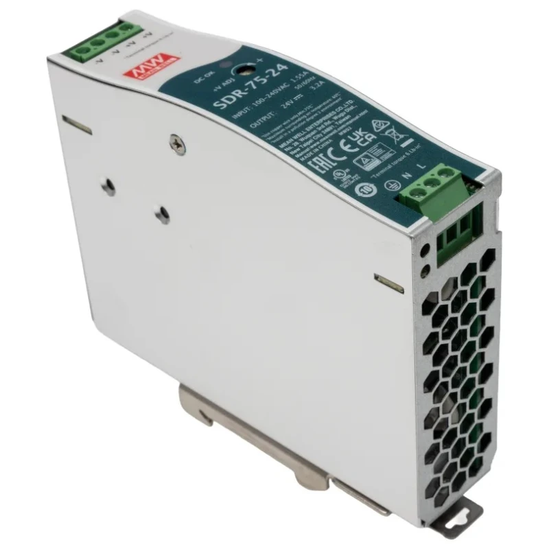 MEAN WELL SDR Series 75W 28V DC 3.2A Switched Mode DIN Rail Power Supply SDR-75-24
