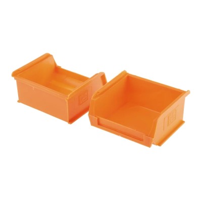RS PRO Polypropylene Storage Bin, 90 mm x 100 mm x 50 mm, Orange 469-6728