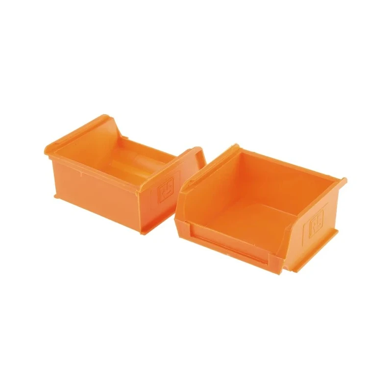 RS PRO Polypropylene Storage Bin, 90 mm x 100 mm x 50 mm, Orange 469-6728