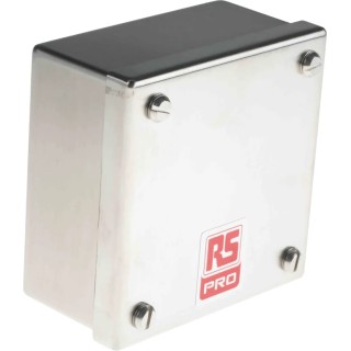 RS PRO Satin 316 Stainless Steel Adaptable Enclosure Box 104mm x 104mm x 50mm 471-1580