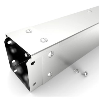 RS PRO Industrial Grey 304 Stainless Steel Cable Trunking, 75mm Width x 75mm Depth x 3m Length W75mm