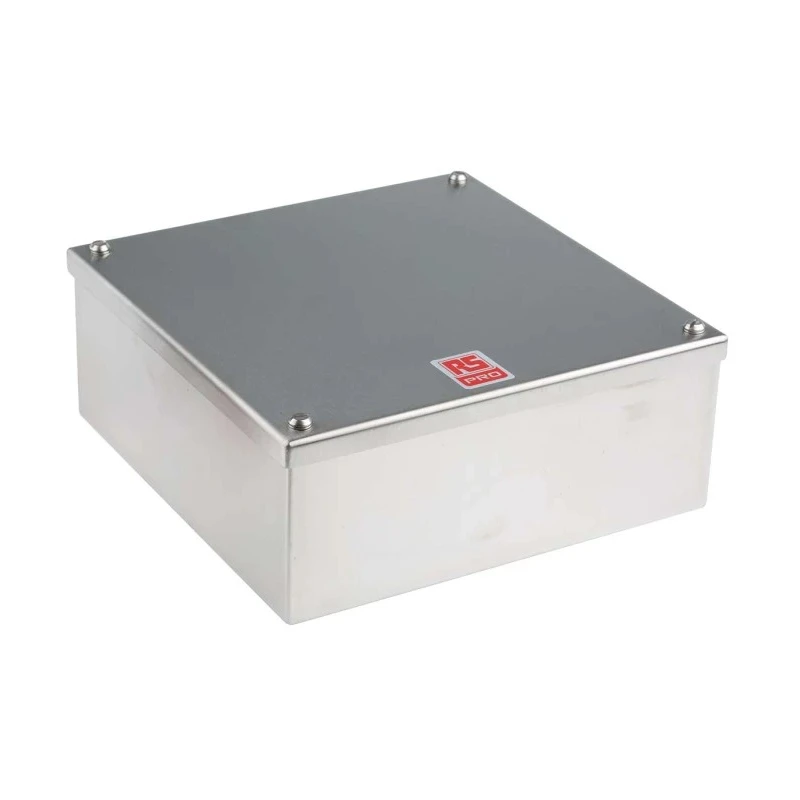 RS PRO Satin 316 Stainless Steel Adaptable Enclosure Box 220mm x 220mm x 85mm 471-1631