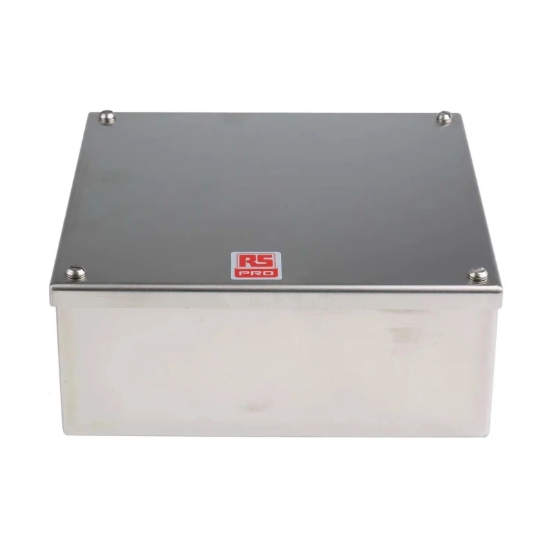 RS PRO Satin 316 Stainless Steel Adaptable Enclosure Box 220mm x 220mm x 85mm 471-1631