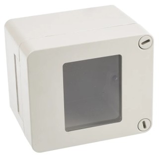 OKW Enclosures polyDOOR Series Grey Grey Lid Polyester Enclosure IP66 100mm x 140mm x 120mm 