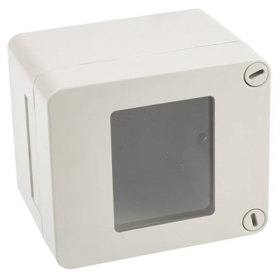 OKW Enclosures polyDOOR Series Grey Grey Lid Polyester Enclosure IP66 100mm x 140mm x 120mm 