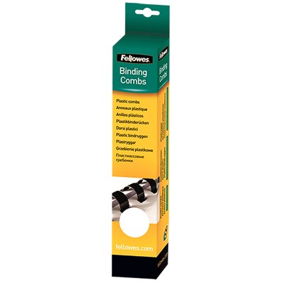 Fellowes White A4 Plastic Binding Comb, 6 mm Diameter, 20 Sheet Capacity 5330003