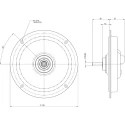 Flightlink Controls Brushed DC Motor 22.5V dc 94W 3000rpm 6mm Shaft Diameter 005203