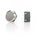 ITW Switches H48M Series Stainless Steel Momentary Push Button Switch Panel Mount 19.6 mm Cutout SPDT Clear LED H48M-110N