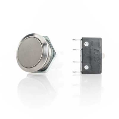 ITW Switches H48M Series Push Button Switch Panel Mount, Latching, White Actuator, 19.6 mm Cutout, SPDT, IP67, 250 H48M-210N