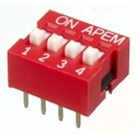 APEM Recessed Rotary Coded DIP Switch, SPST Through-Hole, Actuator Type Recessed, NDSR-04-V