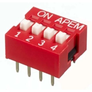 APEM Recessed Rotary Coded DIP Switch, SPST Through-Hole, Actuator Type Recessed, NDSR-04-V