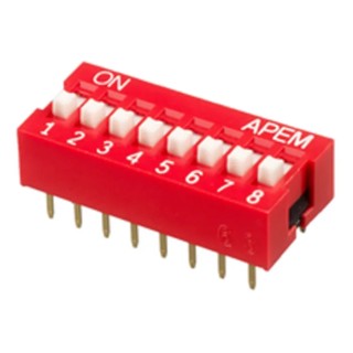 APEM Recessed Rotary Coded DIP Switch Actuator Type Recessed NDSR-08-V