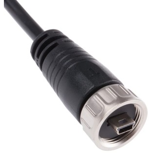RS PRO USB Cable Male Mini USB Type B to Male USB Type A Black 2 m 122-3028