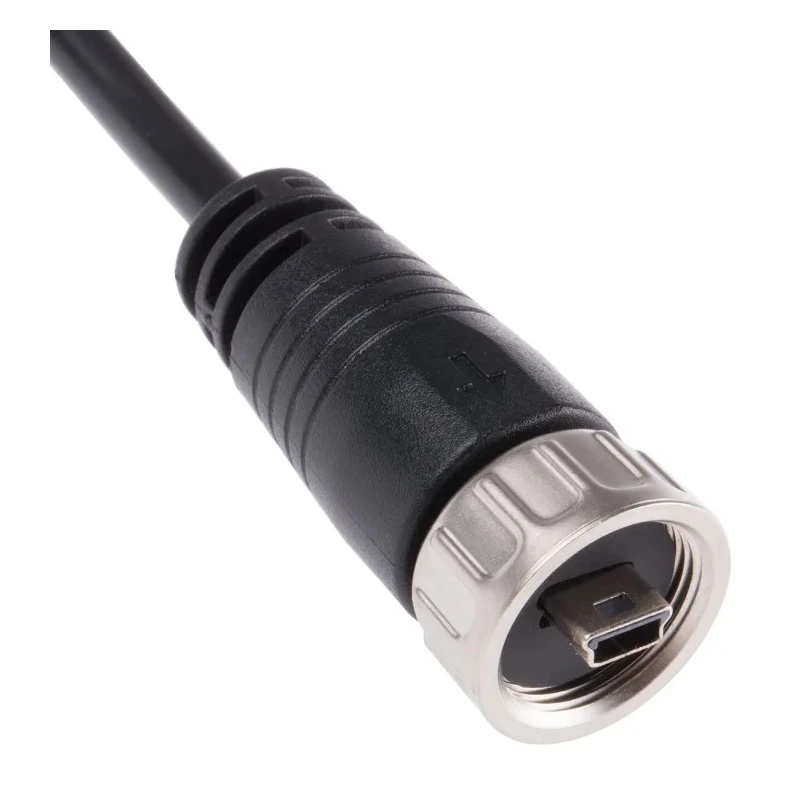 RS PRO USB Cable Male Mini USB Type B to Male USB Type A Black 2 m 122-3028