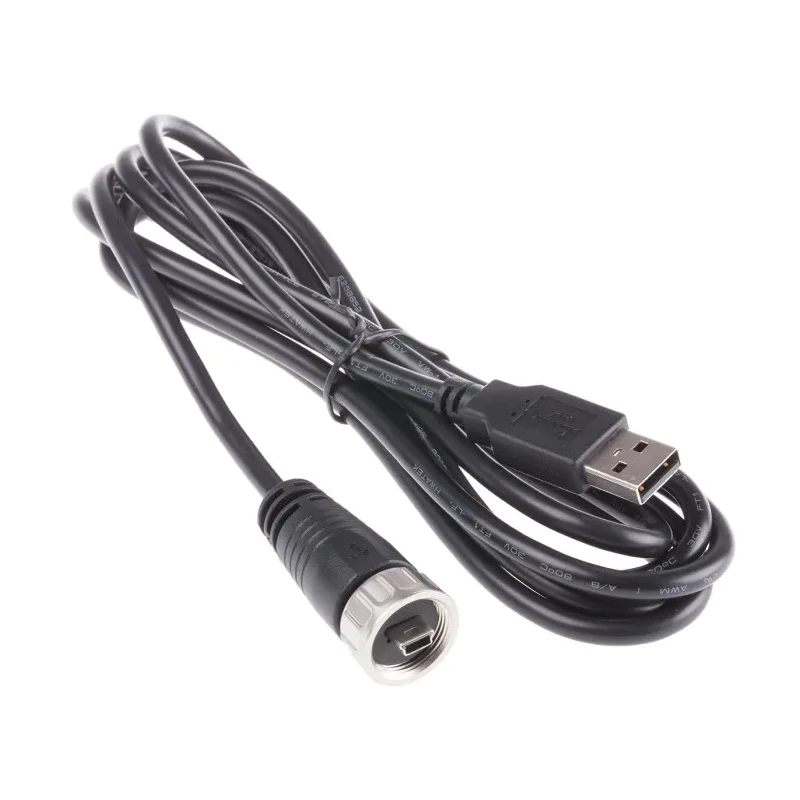 RS PRO USB Cable Male Mini USB Type B to Male USB Type A Black 2 m 122-3028