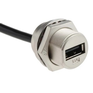 RS Pro USB 2.0 Female USB Type A to Female USB Type A Extension Cable Black 225.5 mm 122-3031