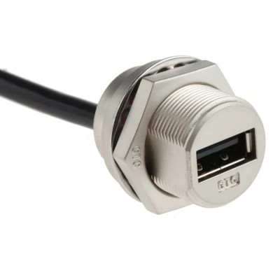 RS Pro USB 2.0 Female USB Type A to Female USB Type A Extension Cable Black 225.5 mm 122-3031